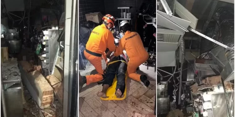 Funcionária fica ferida após desabamento de laje em unidade do McDonald’s em São Luís